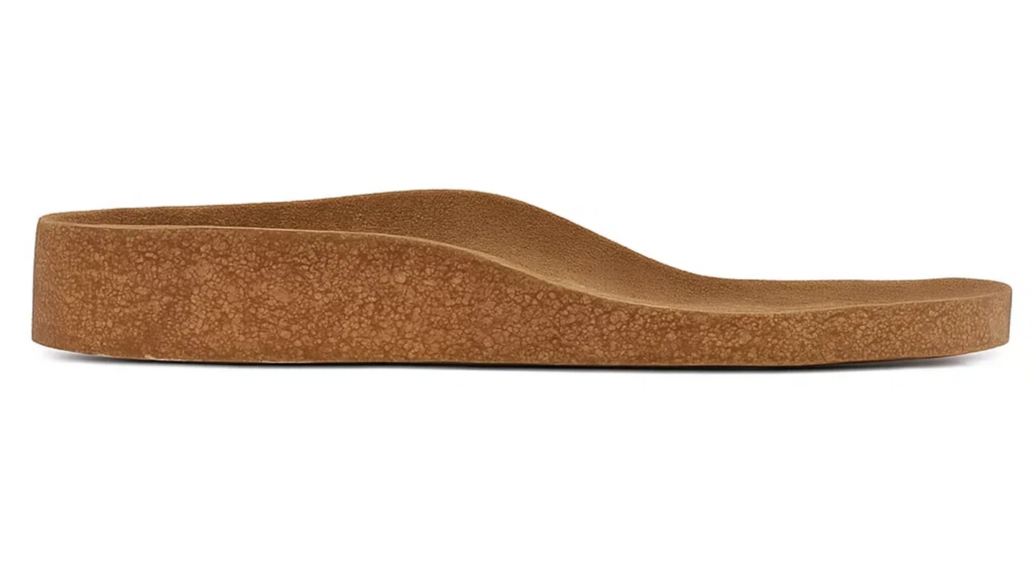 Brown sandal sole on a white background
